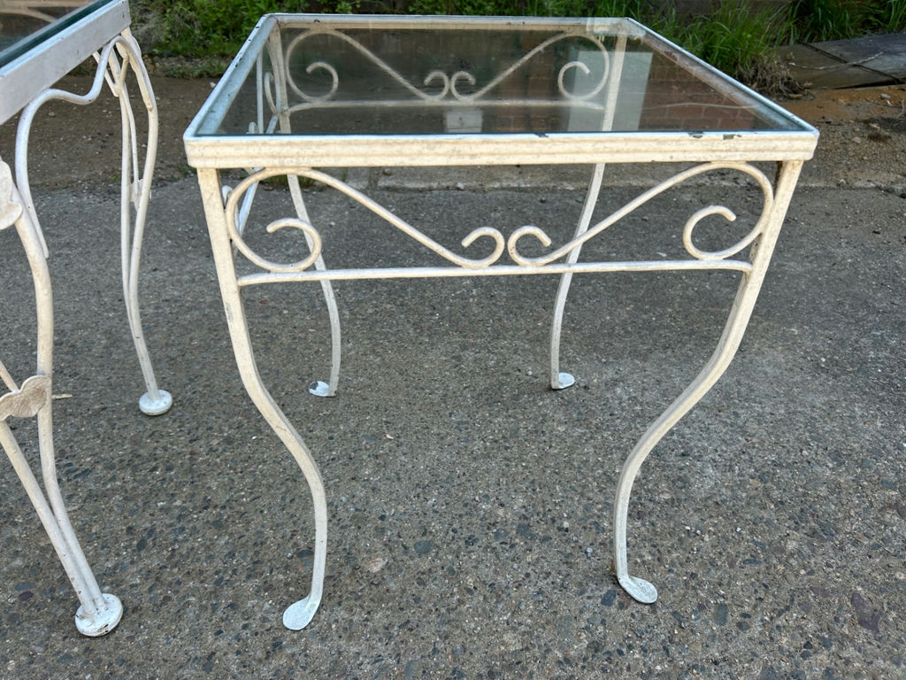 Glass Top Wrought Iron Patio Tables  - image 6 of 8