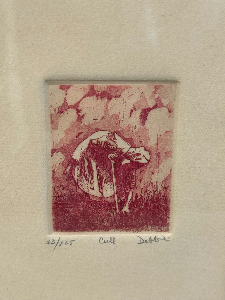 Aquatint Etching with 2 Lithographs - image 3 of 5