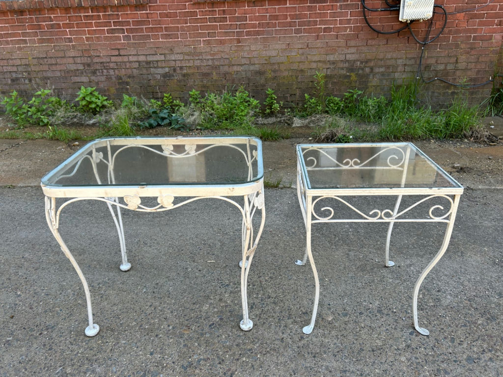 Glass Top Wrought Iron Patio Tables - image 2 of 8