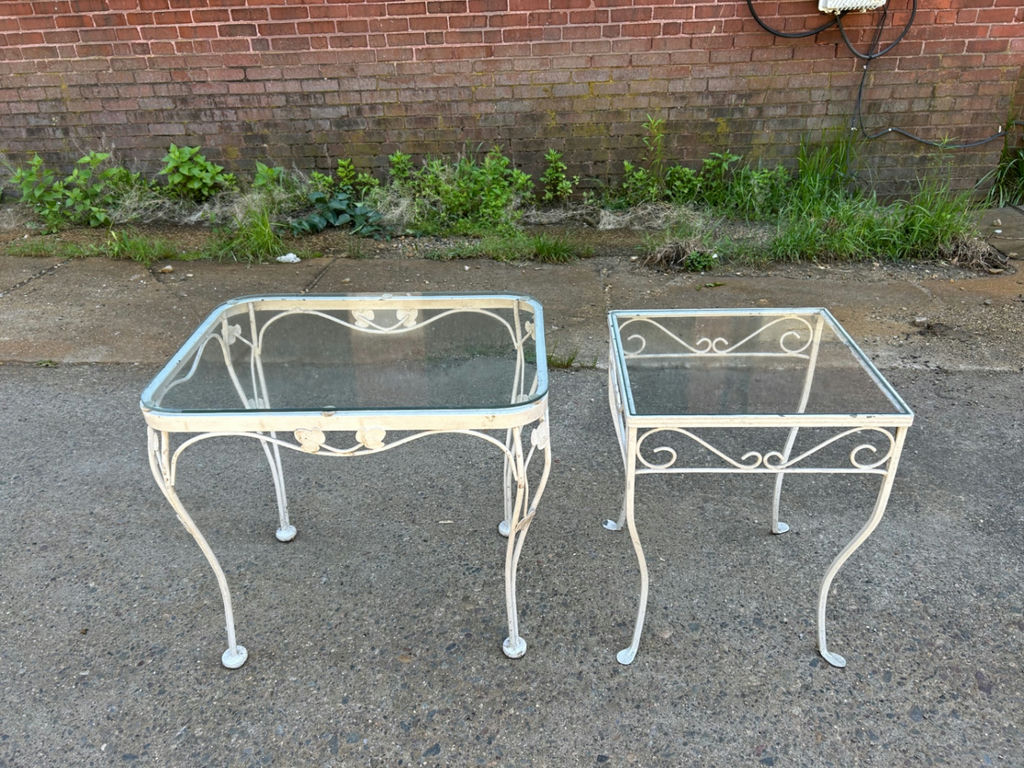 Glass Top Wrought Iron Patio Tables  - image 1 of 8