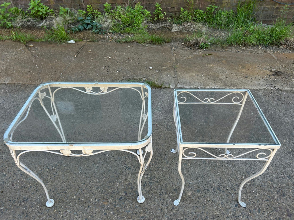 Glass Top Wrought Iron Patio Tables  - image 5 of 8
