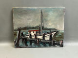 Harborscape Oil Painting - thumbnail 1 of 4