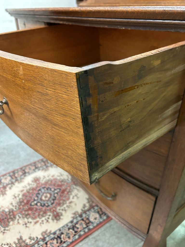 Antique 4 Drawer Dresser Tilt Mirror  - image 8 of 9