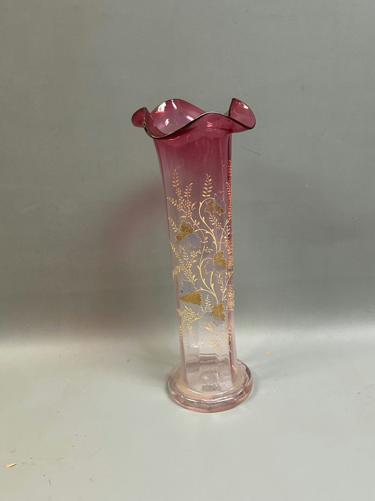 Victorian Moser hand-blown art glass vase.  - image 1 of 6