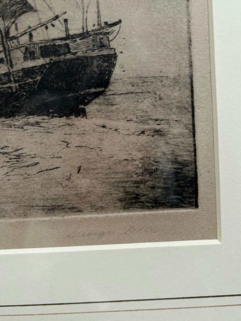 Signed Nautical Etching  - image 6 of 8
