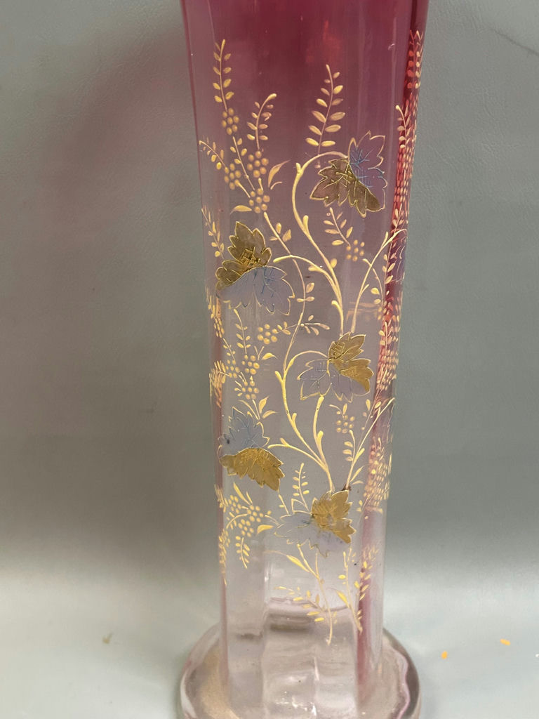 Victorian Moser hand-blown art glass vase.  - image 6 of 6