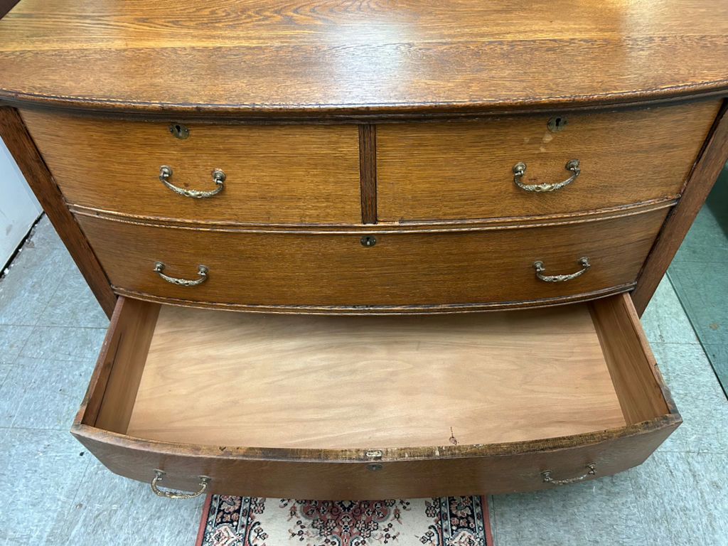 Antique 4 Drawer Dresser Tilt Mirror - image 2 of 9