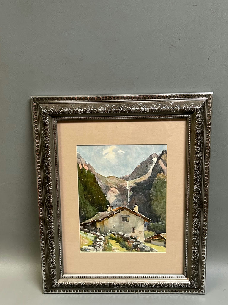 Landscape and Cottage Watercolor  - image 1 of 4