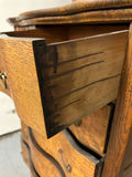 Antique Oak Serpentine Tilt Mirror Dresser - thumbnail 4 of 7
