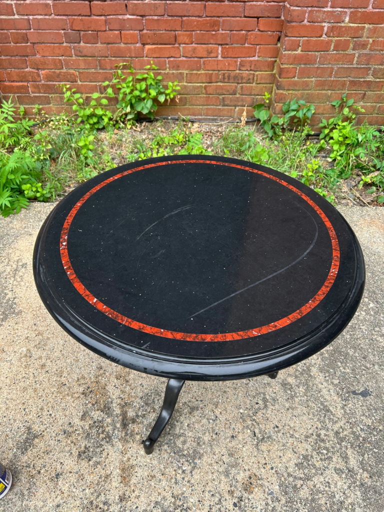 Vintage Round Marble Top Table  - image 5 of 5