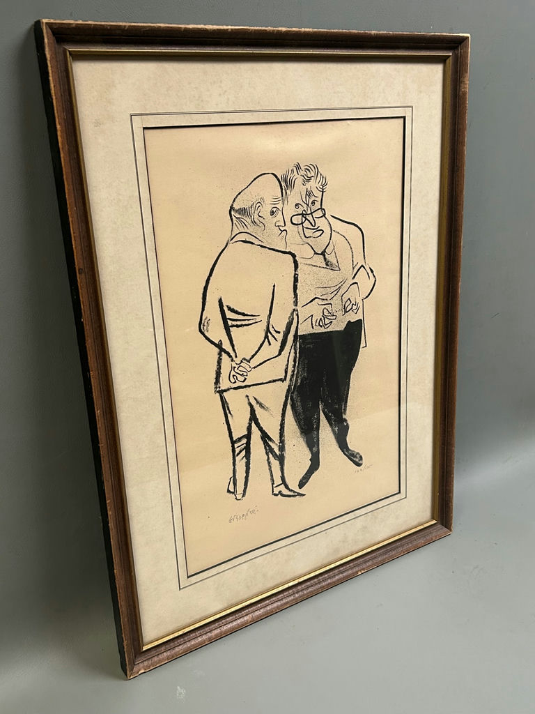 Pencil Signed Gropper Portrait Lithograph - image 1 of 5