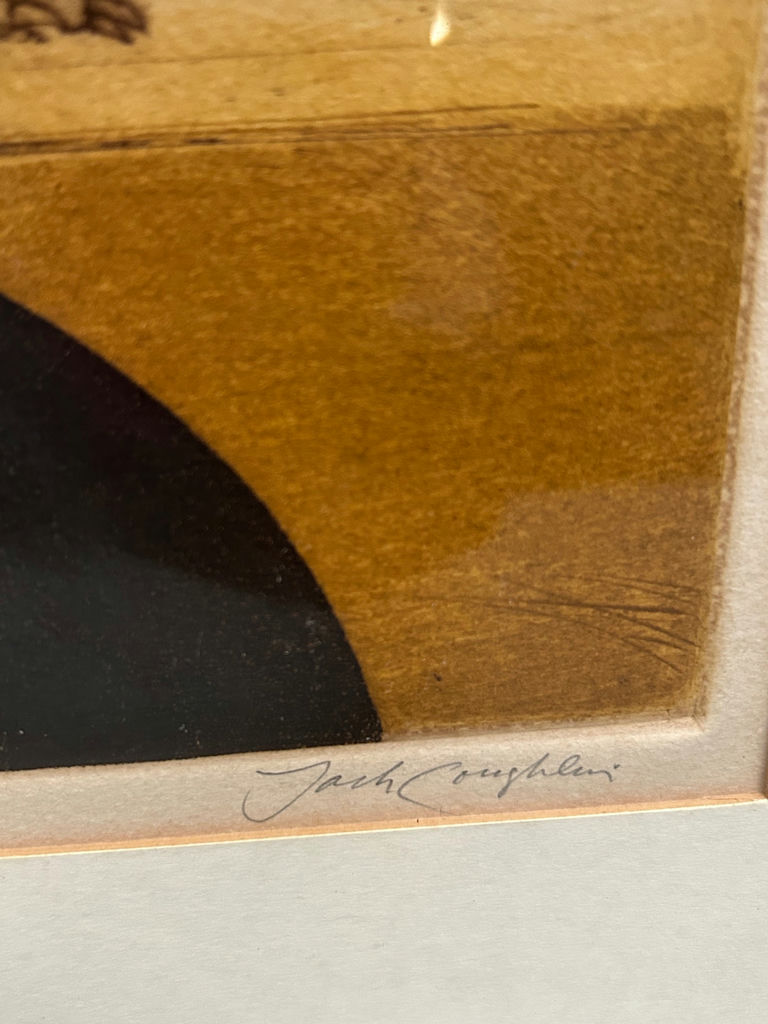 Signed John Coughlin Racoon Etching  - image 3 of 6