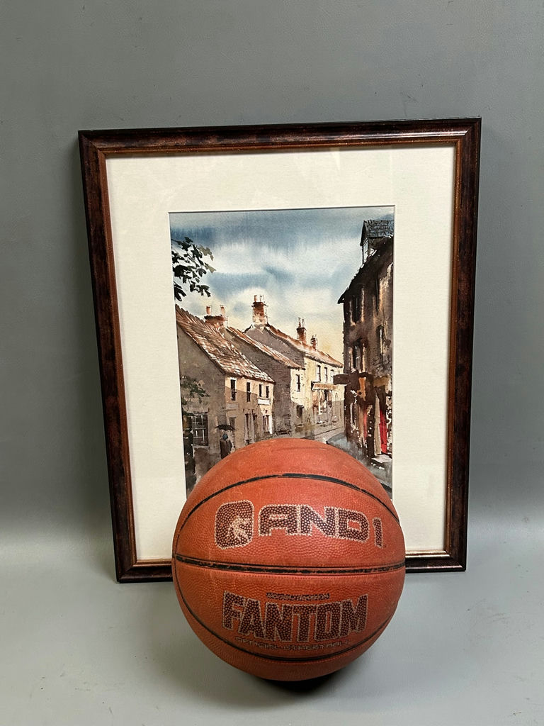 Signed Street scene Watercolor Painting. - image 4 of 5
