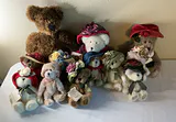 Collection of Boyd's Plush Teddy Bears With Decorative Hats - thumbnail 1 of 8