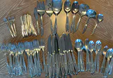 Rogers Marie Rose Pattern Silver Plate Flatware - Service For 13 and Serving Utensils - thumbnail 1 of 8