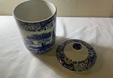 Set of Three Spode Blue and White Ceramic Canisters with Lids - thumbnail 4 of 6