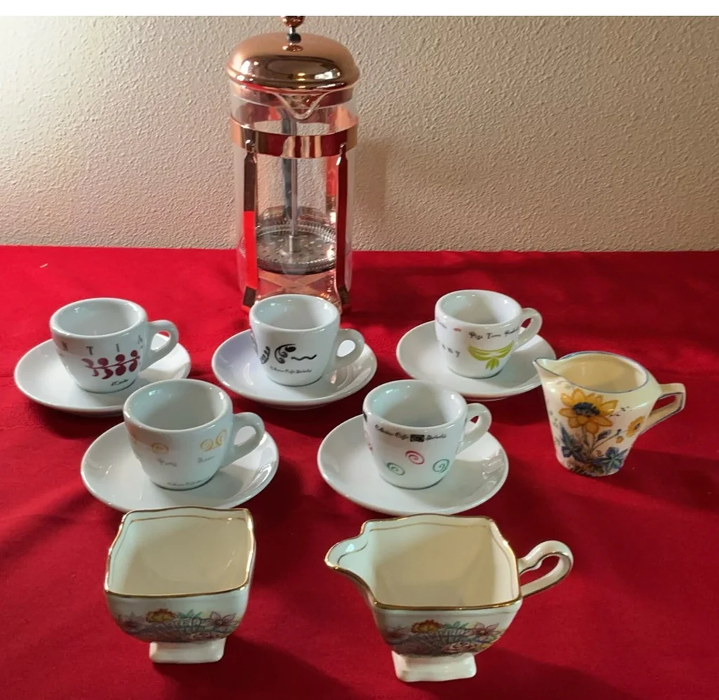 French Press Coffee Maker with Espresso Cups and Creamer Set - image 1 of 9
