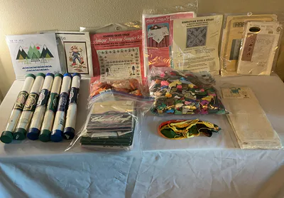 Cross Stitch and Embroidery Kits with Fabric and Thread - Image 1 of 8