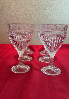 6 Vintage Mikasa Crystal 'Titan' Wine Glasses - Image 1 of 5
