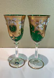 Set of Colored Crystal Stemware Glasses - thumbnail 2 of 7