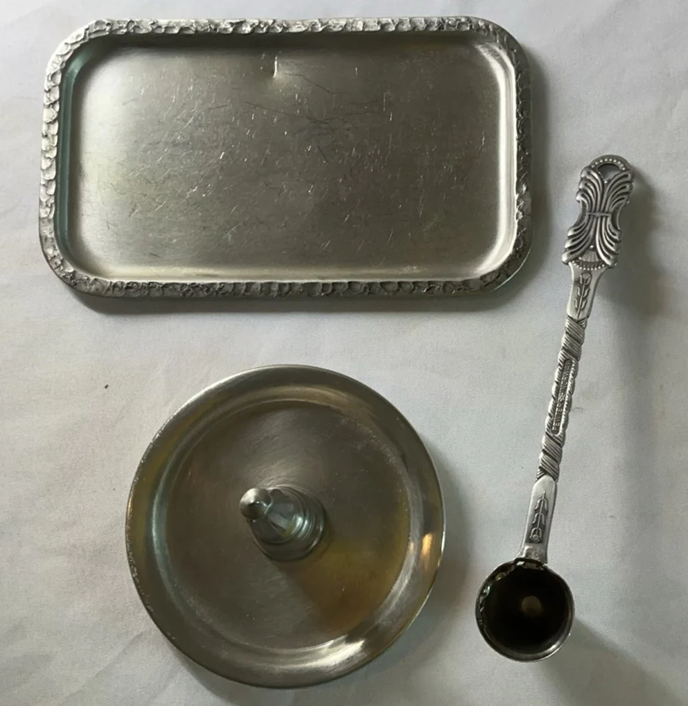 Holsen Norway Pewter Serving Bowl and Utensil Set - image 8 of 13