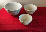 Set of Three Longaberger Pottery Mixing Bowls - thumbnail 1 of 11