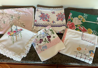Vintage Tablecloths - Image 1 of 10
