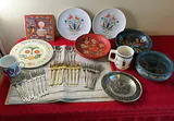 Assorted Scandinavian Decorative Dishware, Flatware, and Textiles - thumbnail 1 of 25