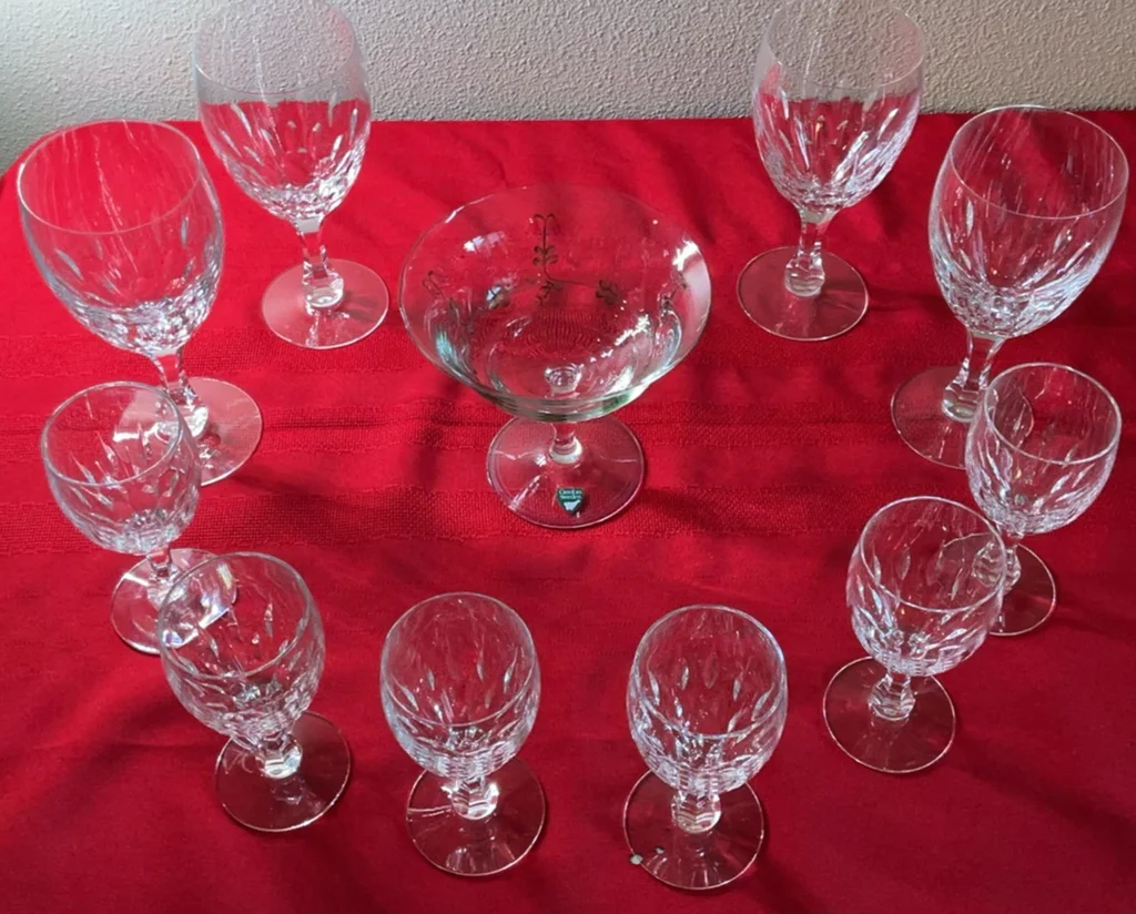 Orrefors Sweden Crystal Stemware and Compote Bowl Set - image 1 of 6