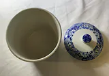Set of Three Spode Blue and White Ceramic Canisters with Lids - thumbnail 5 of 6