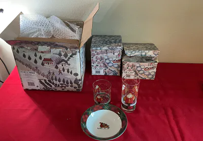 Block Gear Father Christmas Holiday Dinnerware and Glassware Set - Image 1 of 8