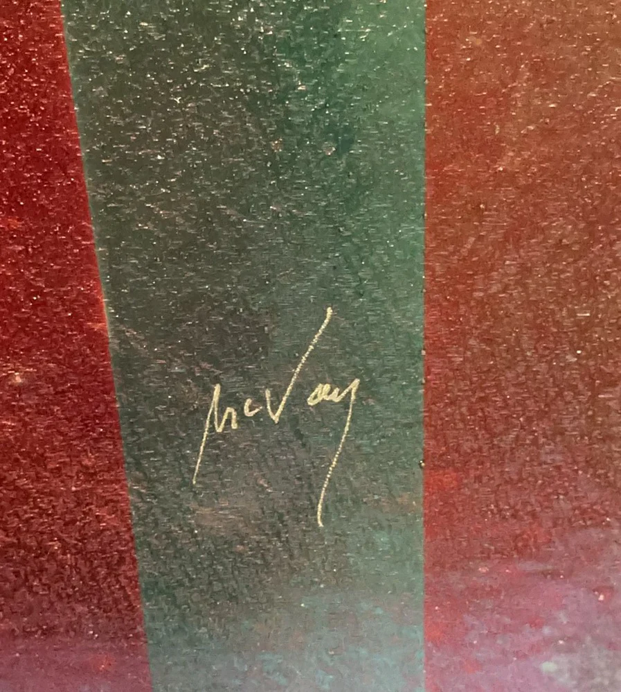 Signed Kurt McVay Fused Art Glass - image 4 of 4