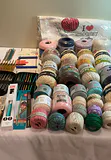Crochet Hooks and Assorted Crochet Thread Yarn Lot - thumbnail 1 of 5