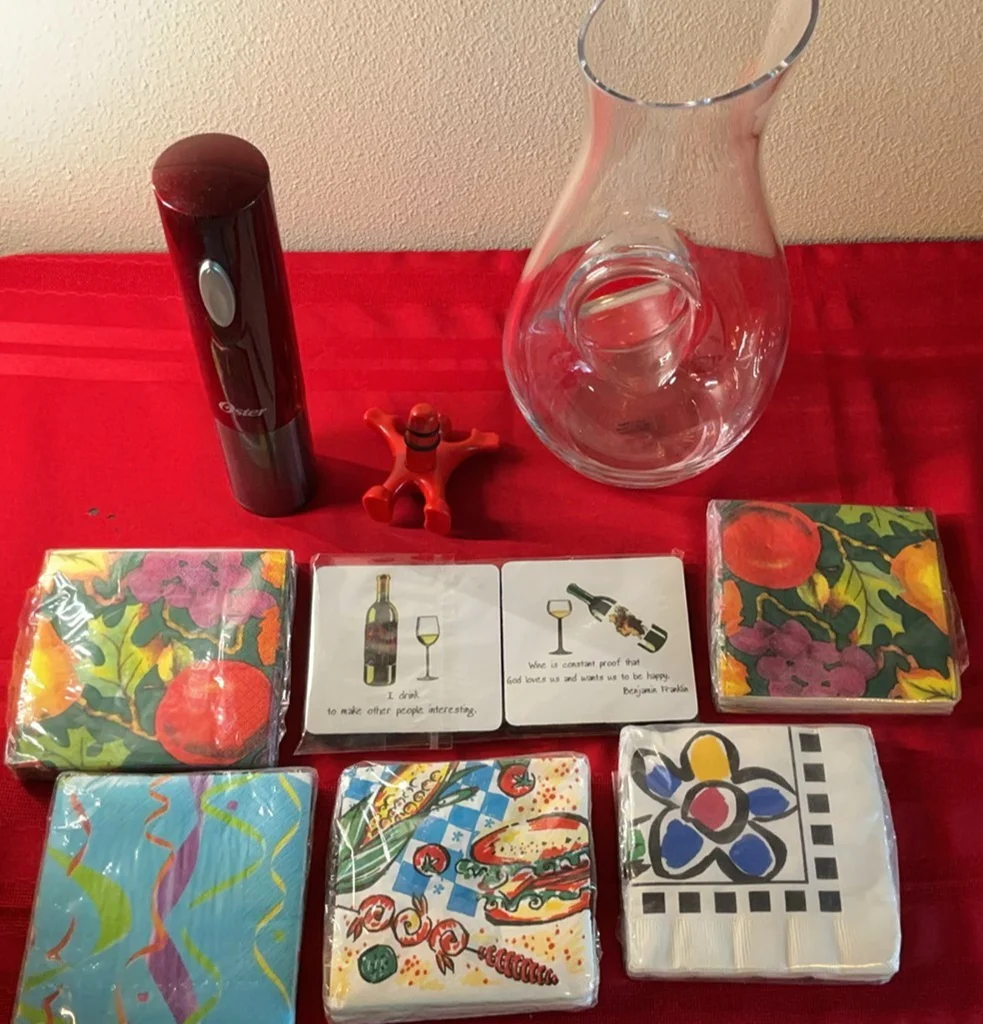Polish Wine Decanter, Oster Electric Wine Opener, and Decorative Cocktail Napkins - image 1 of 9