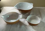 Vintage Pyrex Mixing Bowls and Divided Casserole Dish Set - thumbnail 6 of 17