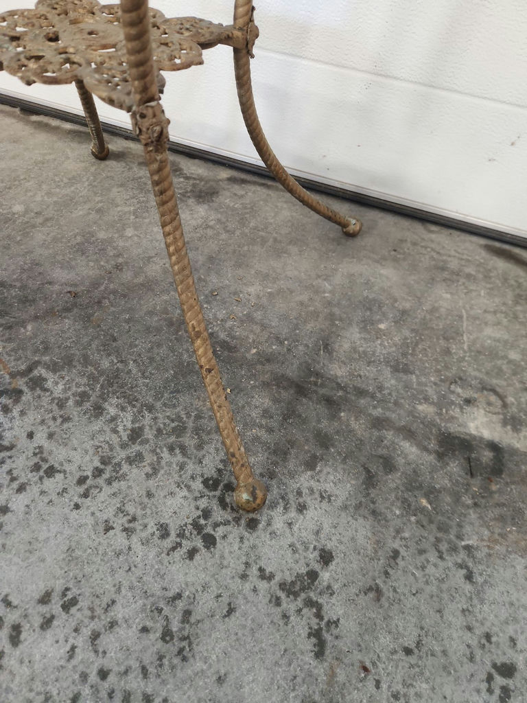 Victorian Marble & Iron Plant Stand - image 7 of 9