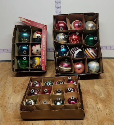Vintage Made In USA Glass Christmas Ornaments - Image 1 of 21