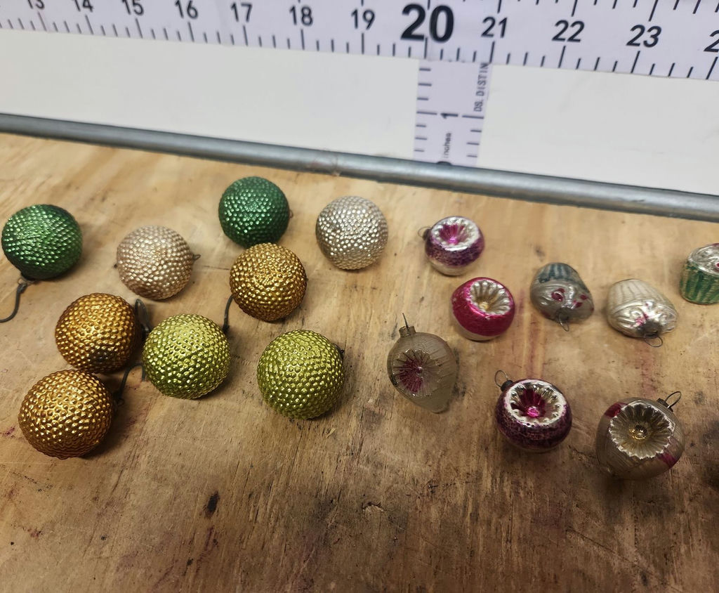 Vintage Japanese Feather Tree Glass Christmas Ornaments - image 10 of 10