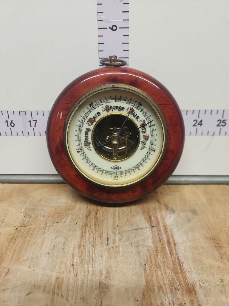 German Barometer & Finger Jointed Wooden Box - image 2 of 16