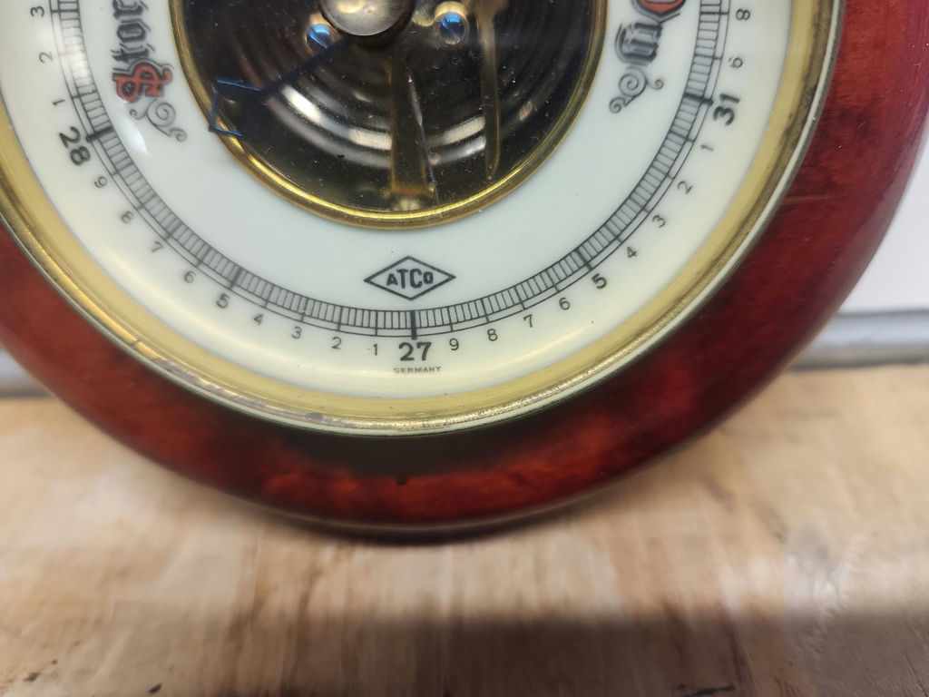 German Barometer & Finger Jointed Wooden Box - image 4 of 16