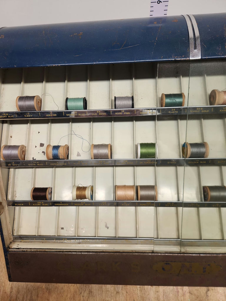 Vintage Clark's Boilfast Spool Cabinet - image 7 of 14