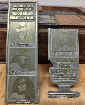 Vintage Letterpress Print Block Lot - Image 1 of 14