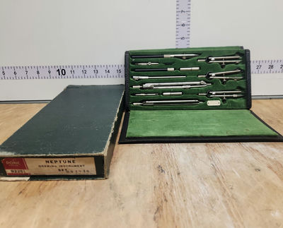 K & E Neptune Drawing Instrument Set - Image 1 of 10