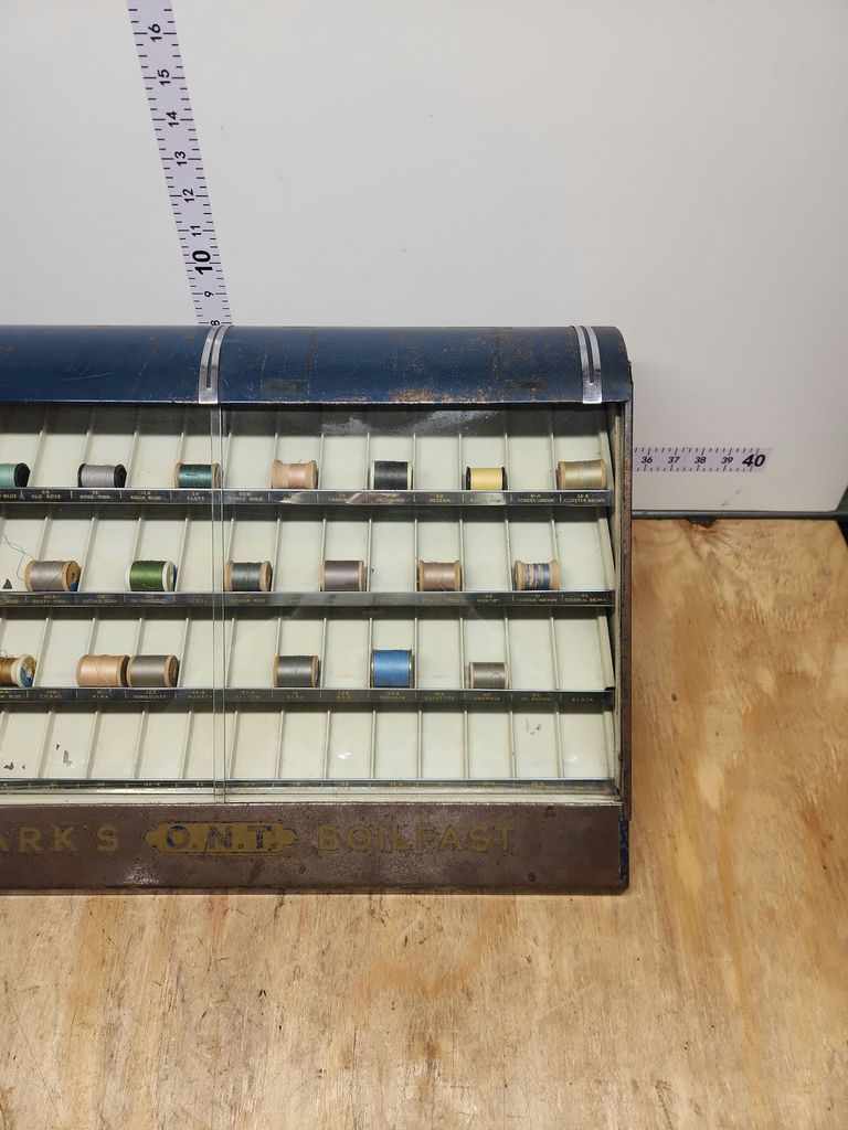 Vintage Clark's Boilfast Spool Cabinet - image 2 of 14