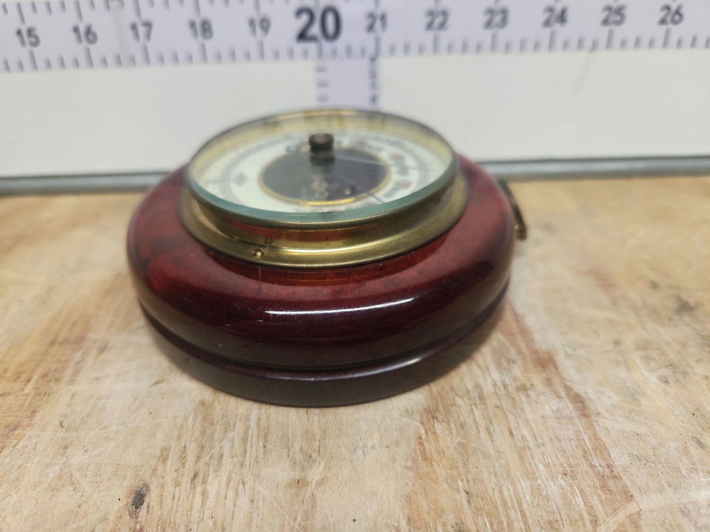German Barometer & Finger Jointed Wooden Box - image 5 of 16