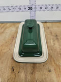 Le Creuset Dark Green & Cream Colored Butter Dish - thumbnail 4 of 7