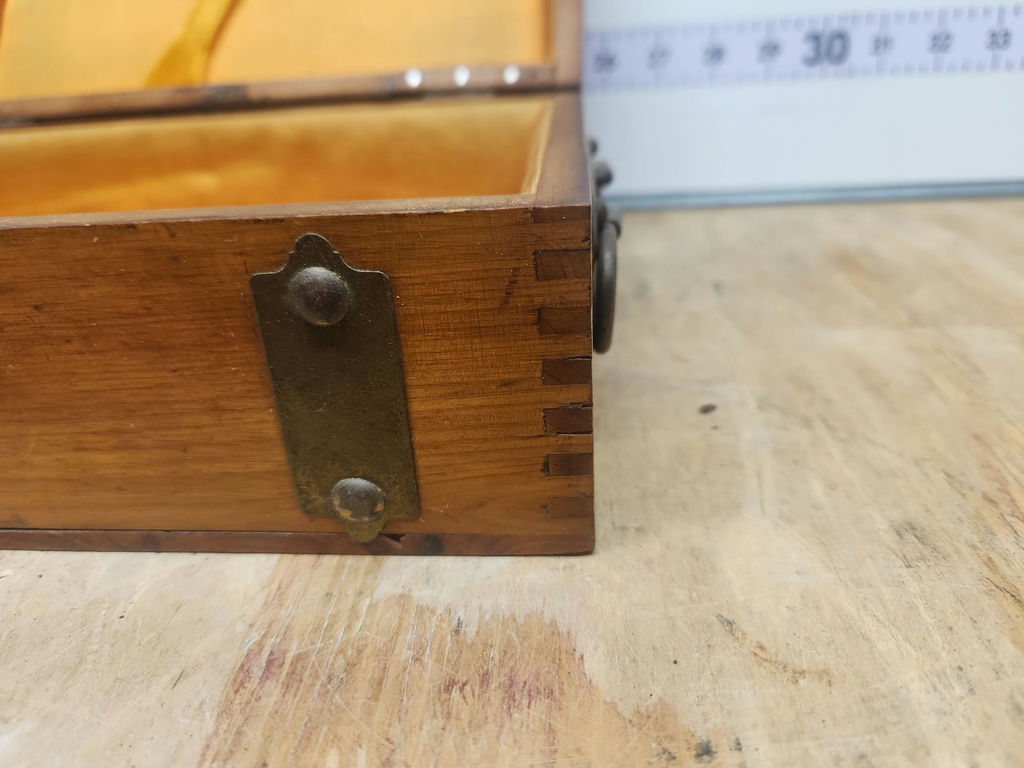 German Barometer & Finger Jointed Wooden Box - image 12 of 16
