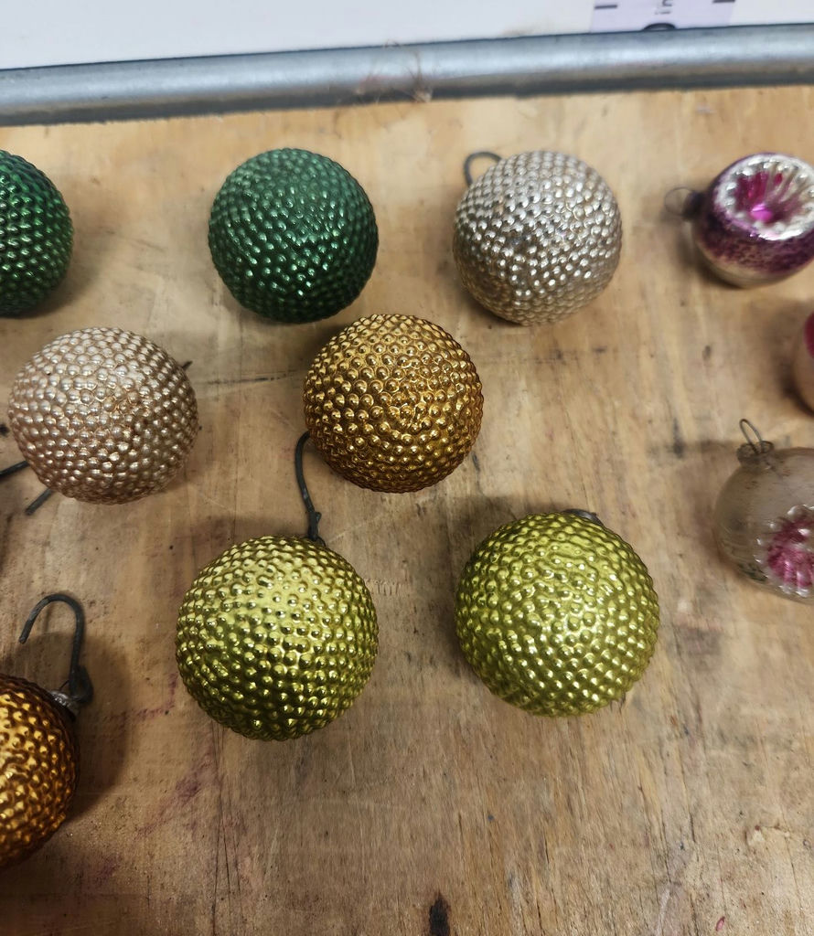Vintage Japanese Feather Tree Glass Christmas Ornaments - image 4 of 10