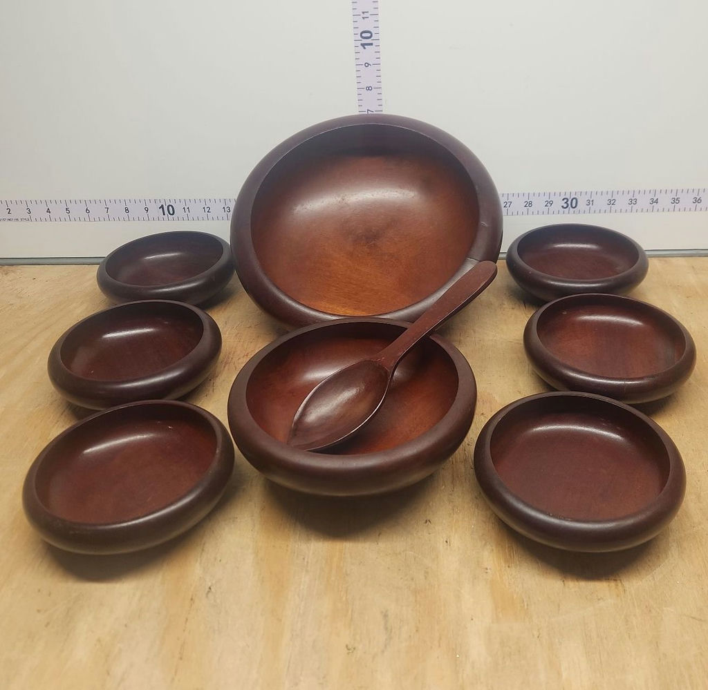 Hardwood Salad Bowl Set - image 1 of 14