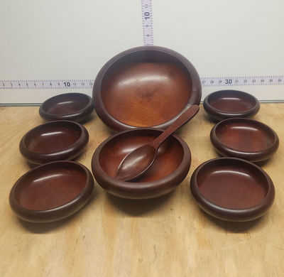 Hardwood Salad Bowl Set - Image 1 of 14